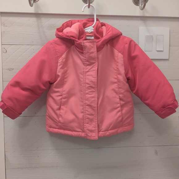 💗 The Children's Place Two-toned Pink Hooded Systems Jacket; Size: 18-24 Months - Picture 1 of 15